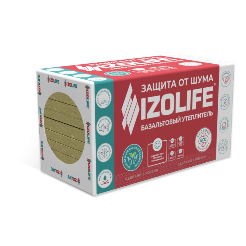 Утеплитель IZOLIFE СТ50 1200*600*50 (8плит 0,288м3, 5.76м2) 50 плотность